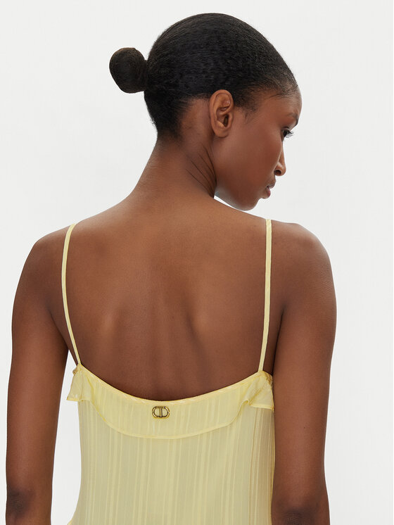 TWINSET TWINSET Φόρεμα καλοκαιρινό 251TP2262 Κίτρινο Loose Fit