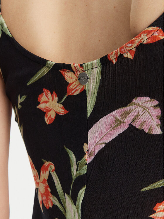 Roxy Roxy Sommerkleid ERJWD03885 Schwarz Regular Fit