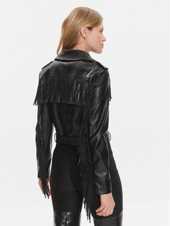 Liu Jo Liu Jo Jacke aus Kunstleder WA4020 E0887 Schwarz Regular Fit
