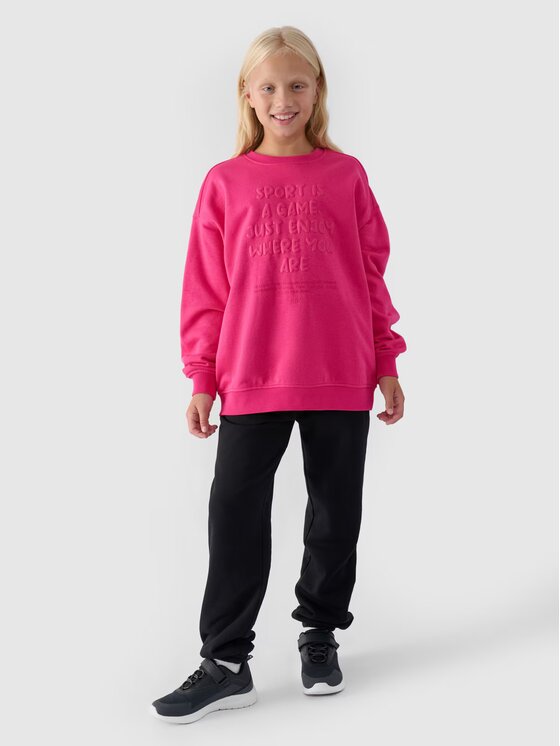 4F 4F Felpa 4FJWAW24TSWSF1214-55S Rosa Regular Fit