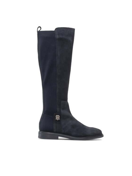 Tommy Hilfiger Tommy Hilfiger Klassische Stiefel Th Essentials Longboot FW0FW07050 Dunkelblau