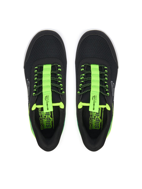 Skechers Skechers Sneakersy MICROSPEC MAX - BRISK-STRIPE 403890L/BKLM Czarny