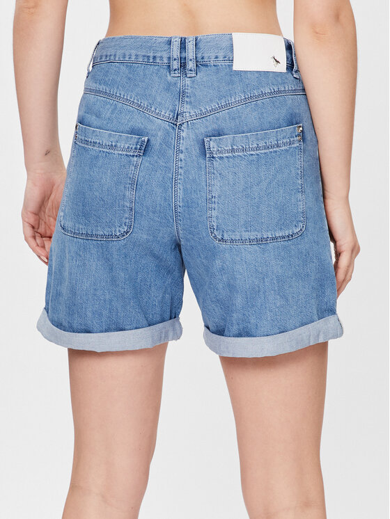 Patrizia Pepe Patrizia Pepe Pantaloni scurți de blugi 2P1478/D9A0-C959 Bleumarin Relaxed Fit