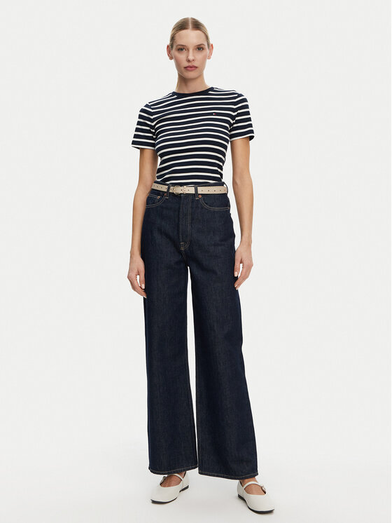 Tommy Hilfiger Tommy Hilfiger T-krekls New Cody WW0WW40587 Tumši zils Slim Fit