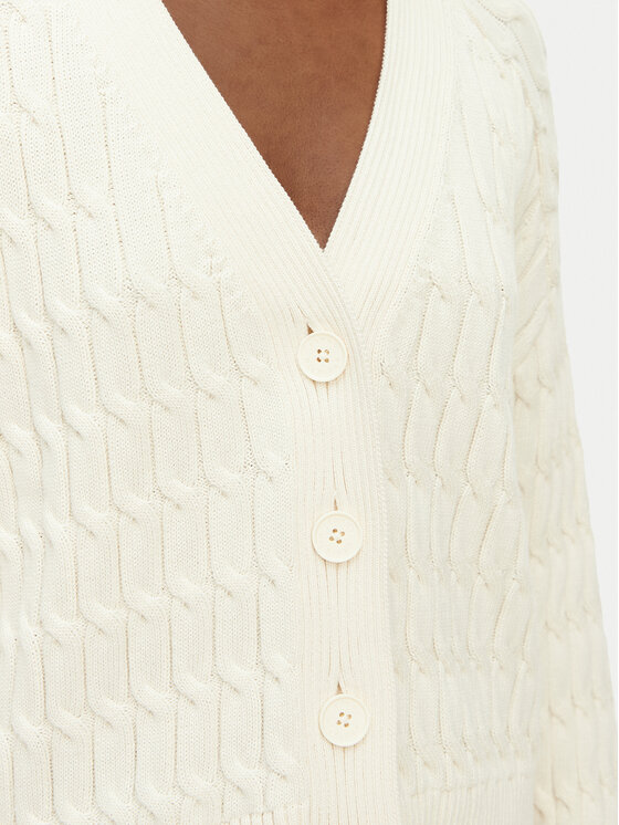 Tommy Hilfiger Tommy Hilfiger Kardigāns WW0WW50078 Krēmkrāsas Relaxed Fit