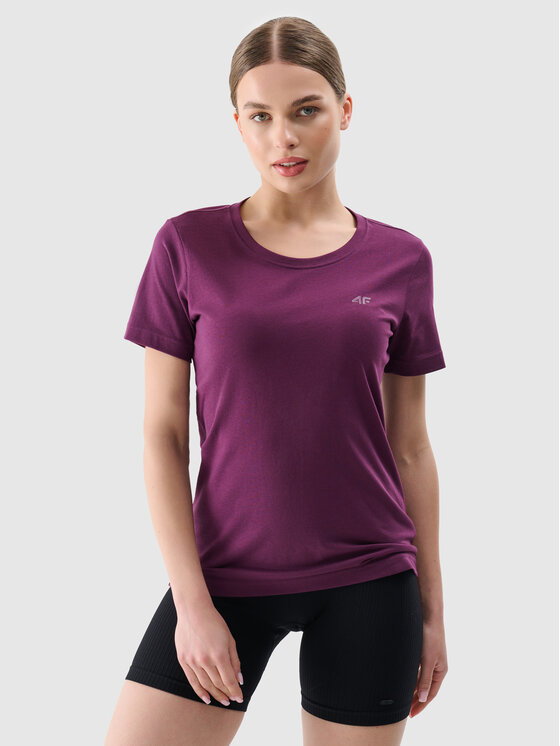4F 4F T-Shirt NOS Fioletowy Regular Fit