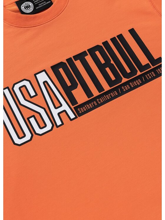 PITBULL PITBULL Bluza USA Pomarańczowy Regular Fit