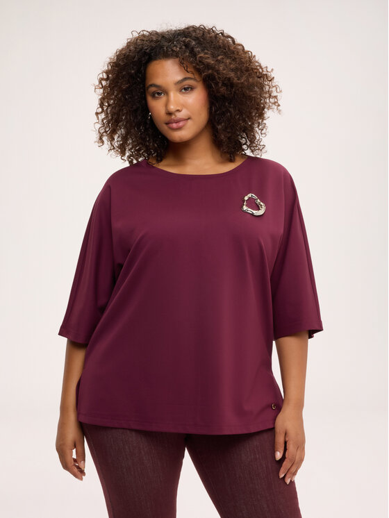 Fiorella Rubino Fiorella Rubino Felpa G817L009327N036 Bordeaux Boxy Fit
