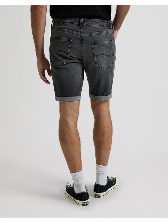 Lee Lee Szorty jeansowe 5 POCKET SHORT Szary Straight Leg
