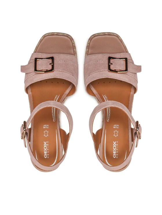 Geox D Panarea A - Sandali Con Zeppa Donna In Pelle | Traspiranti E Comodi Per L'Estate - 4
