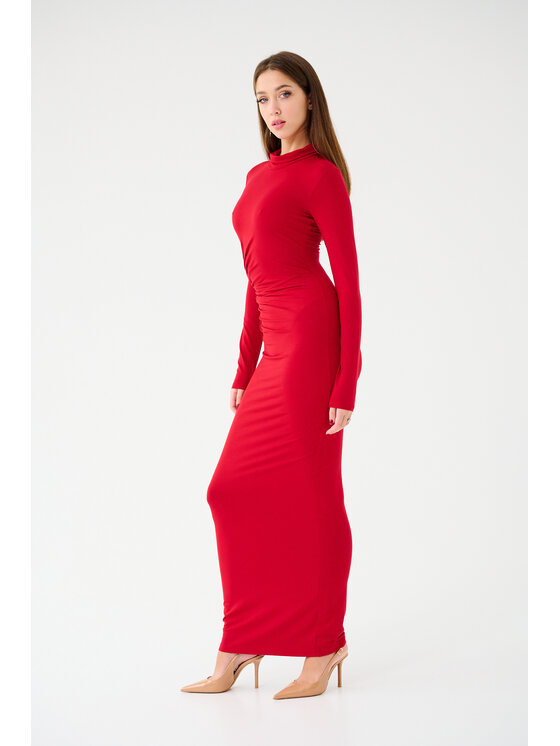 Leimann Leimann Sukienka koktajlowa Sara Czerwony Slim Fit