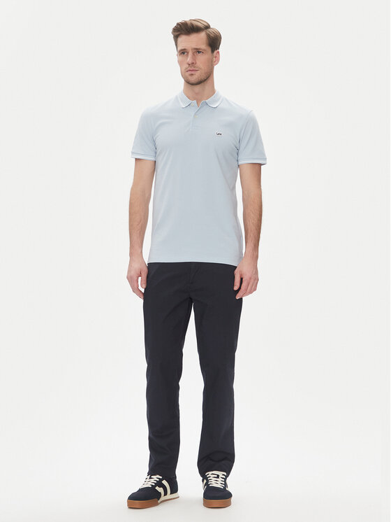 Lee Lee Polo Pique 112363784 Błękitny Regular Fit