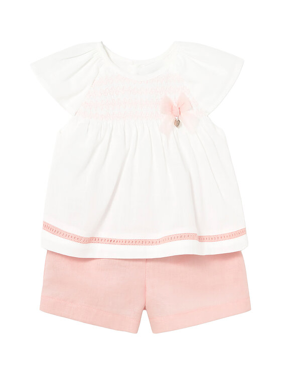 Mayoral Mayoral Completo sportivo maglietta e shorts 1212 Rosa Regular Fit