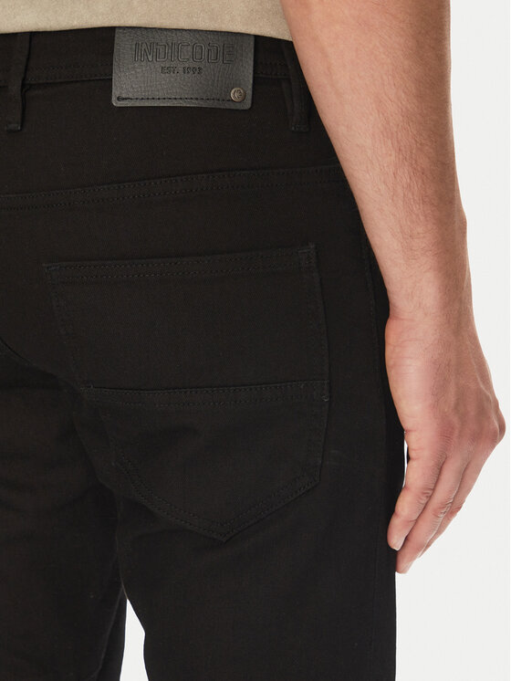 INDICODE INDICODE Džínové šortky Kem 70-172 Černá Slim Fit