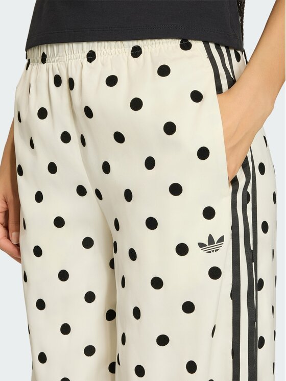 adidas adidas Sportinės kelnės Satin Polka Dots Wide Leg Pant KV1168 Kreminė Relaxed Fit