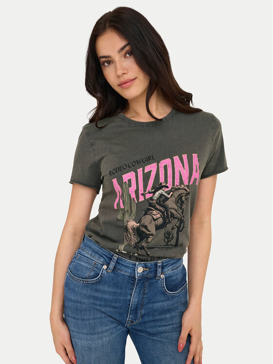 ONLY ONLY T-Shirt Lucy 15215721 Szary Regular Fit