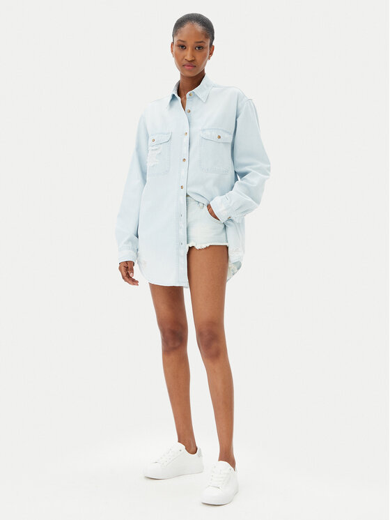 One Teaspoon One Teaspoon Koszula jeansowa Everyday Chambray 24864 Błękitny Regular Fit