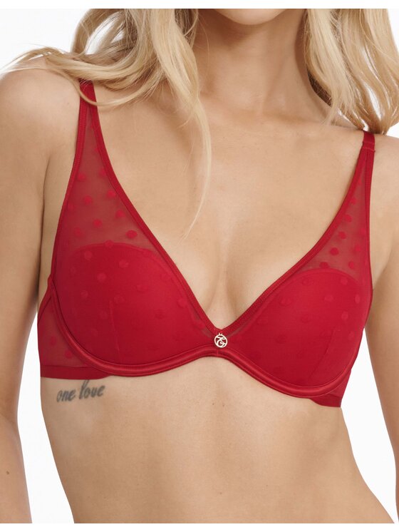 Esotiq Esotiq Biustonosz push-up 40920 Czerwony