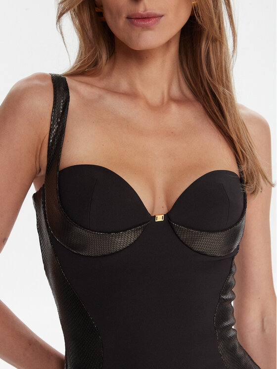 Elisabetta Franchi Elisabetta Franchi Cocktail obleka AB-838-57E2-V480 Črna Slim Fit