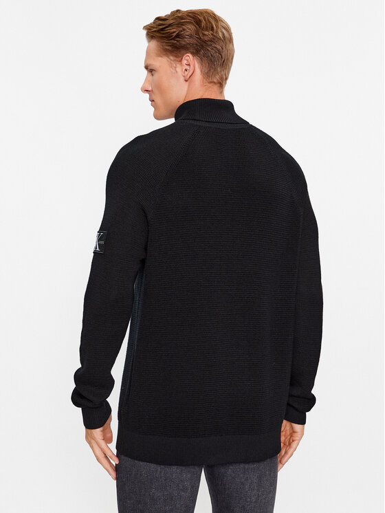 Calvin Klein Jeans Calvin Klein Jeans Rollkragenpullover J30J325093 Schwarz Regular Fit
