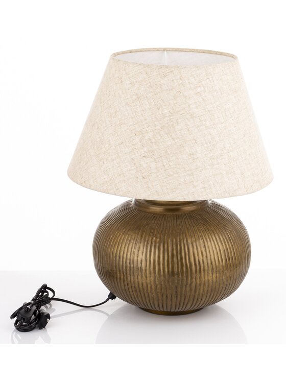 MIAhome MIAhome Lampa stołowa 51x40,5x40,5 cm TAVINI beżowy Beżowy