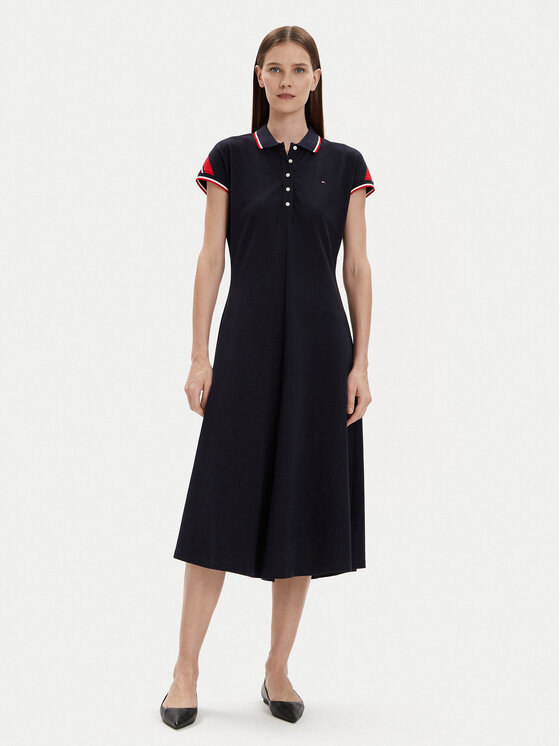 Tommy Hilfiger Tommy Hilfiger Vsakodnevna obleka WW0WW41269 Mornarsko modra Regular Fit