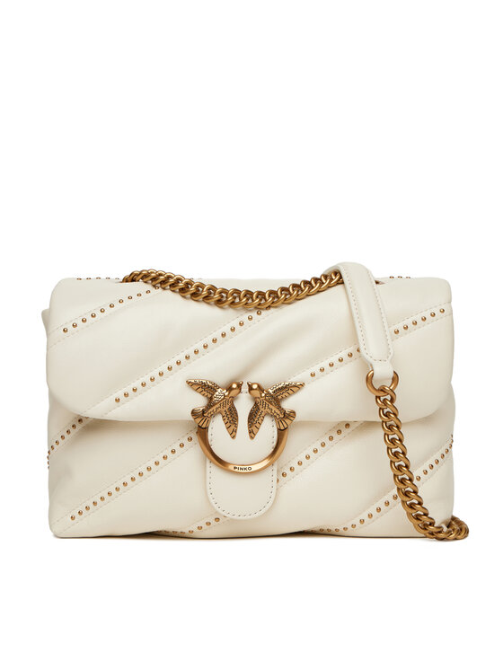 Geantă PINKO Love Puff Classic Cl PE 25 PLTT 100038 A26T Écru