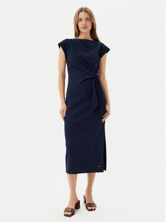Tommy Hilfiger Tommy Hilfiger Rochie de zi WW0WW45159 Bleumarin Regular Fit