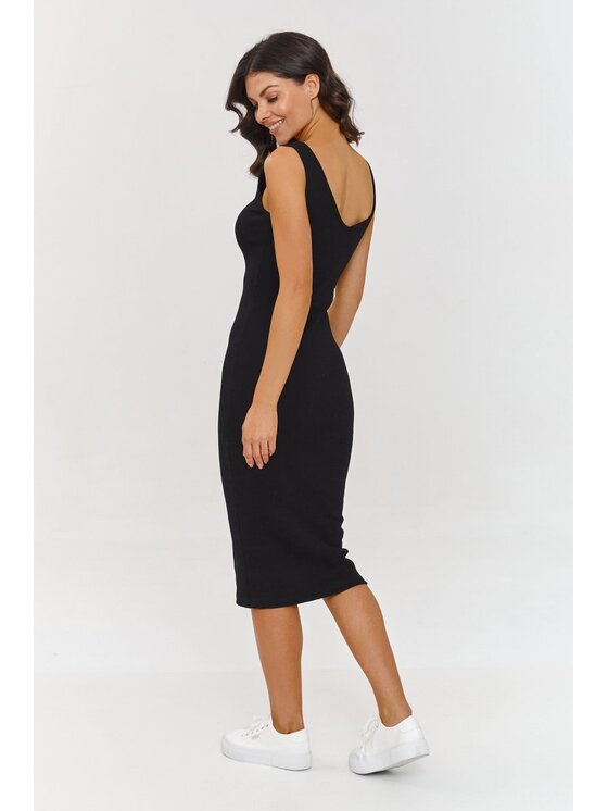 Makadamia Makadamia Komplet bluza i sukienka A10 Czarny Regular Fit