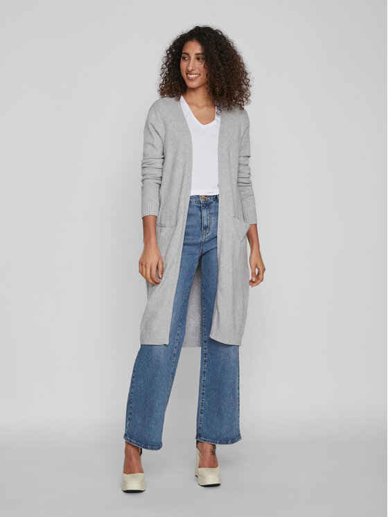 Vila Vila Кардиган Ril 14042770 Сив Regular Fit