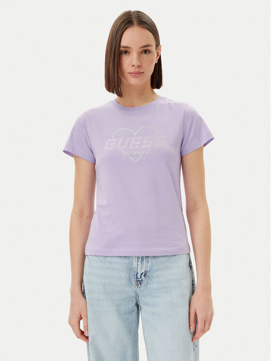 Guess Guess Tricou V5GI10 K9RM1 Violet Regular Fit