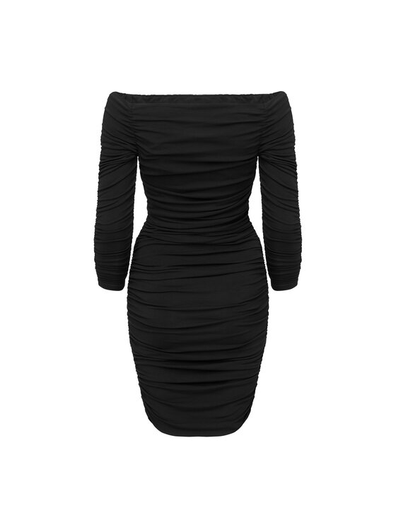 La Mania La Mania Úpletové šaty CRUSH Černá Classic Fit