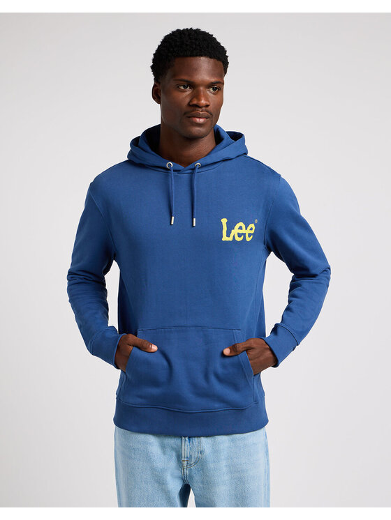 Lee Lee Felpa WOBBLY HOODIE Blu Regular Fit