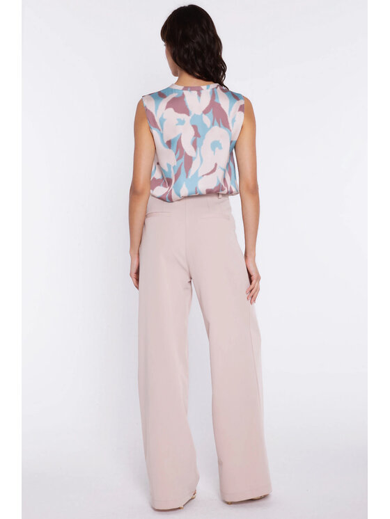 NIFE NIFE Kalhoty z materiálu SD138 Béžová Modern Relaxed Fit