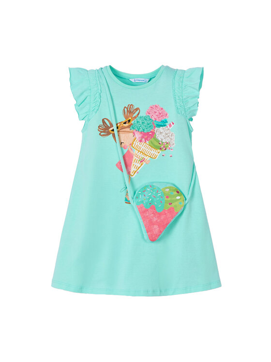 Mayoral Mayoral Повсякденна сукня 3940 Зелений Regular Fit
