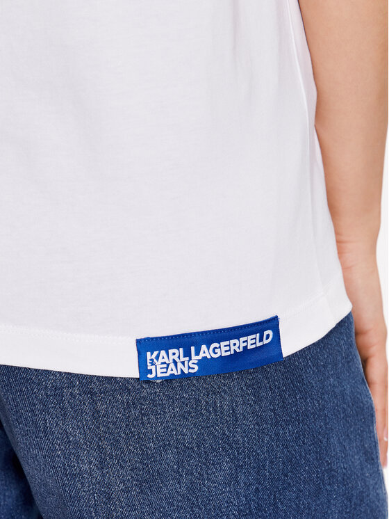 Karl Lagerfeld Jeans Karl Lagerfeld Jeans T-Shirt 231J1706 Biały Regular Fit