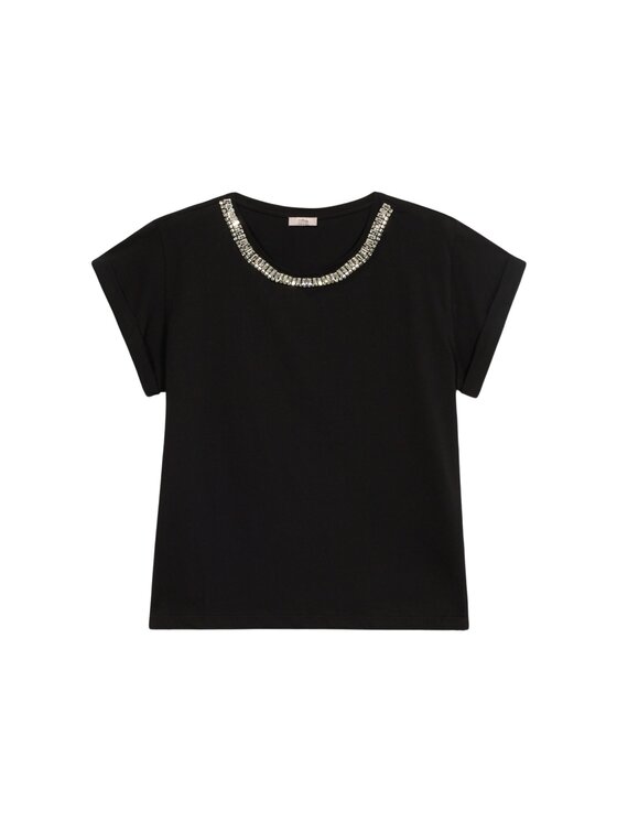 Oltre Oltre T-shirt G433J004250N033 Nero Slim Fit