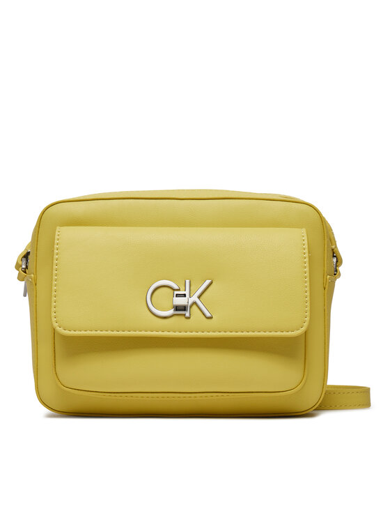 Calvin Klein Ročna Torba Re-Lock Camera Bag W/Flap K60K611083 Rumena