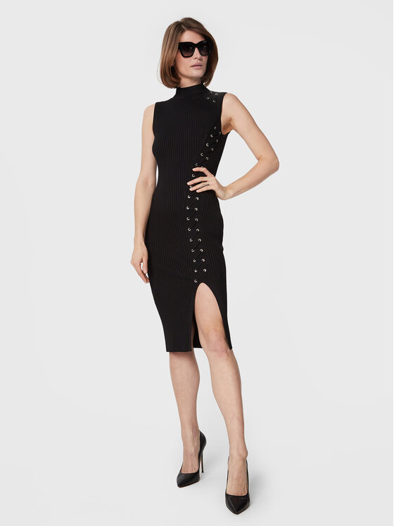 Guess Guess Φόρεμα υφασμάτινο W3RK40 Z2U00 Μαύρο Slim Fit