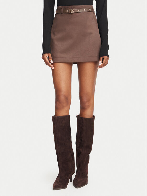Guess Мини пола W6YD06 W2890 Кафяв Regular Fit