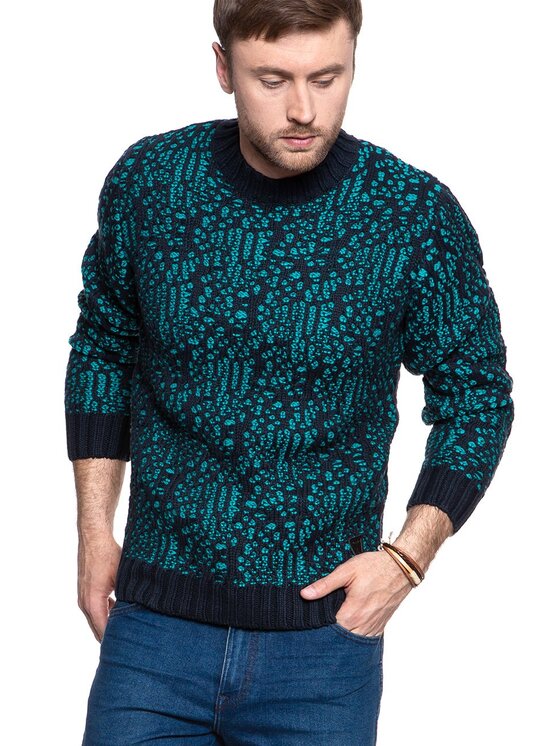 Wrangler Wrangler Maglione JACQUARD KNIT Verde Regular Fit
