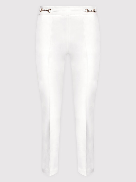 Morgan Morgan Riidest püksid 221-PETIME.F Valge Slim Fit