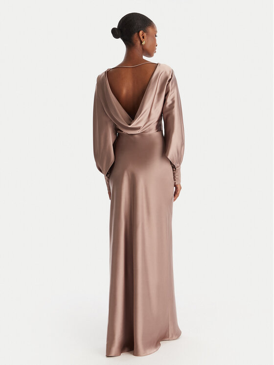 ACCESS FASHION ACCESS FASHION Sukienka wieczorowa 54-3349-237 Beżowy Regular Fit
