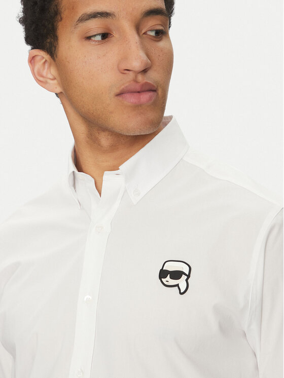 KARL LAGERFELD KARL LAGERFELD Srajca 605911 552671 Bela Slim Fit