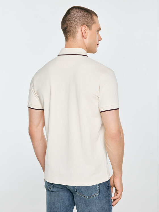 BIG STAR BIG STAR Polo SELLER Kremowy Basic Fit