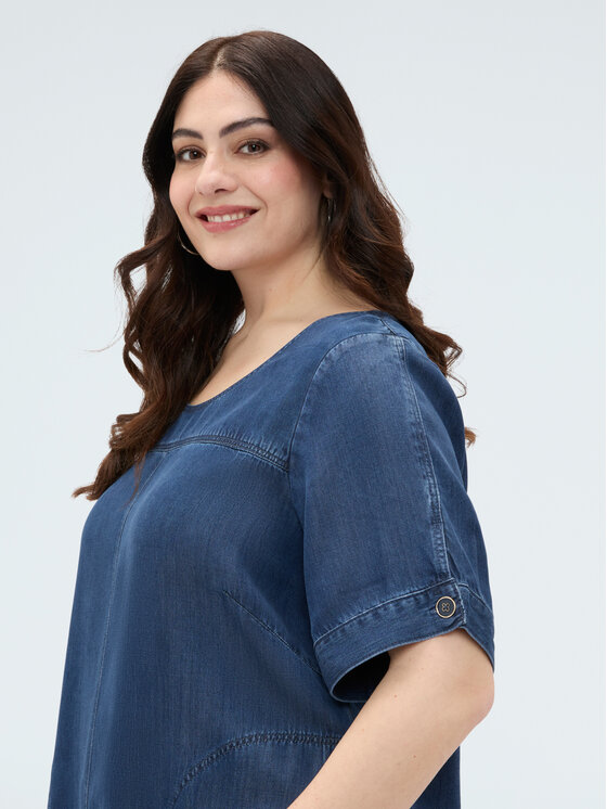 Fiorella Rubino Fiorella Rubino Sukienka wieczorowa 7058T001734N034 Niebieski Baggy Fit