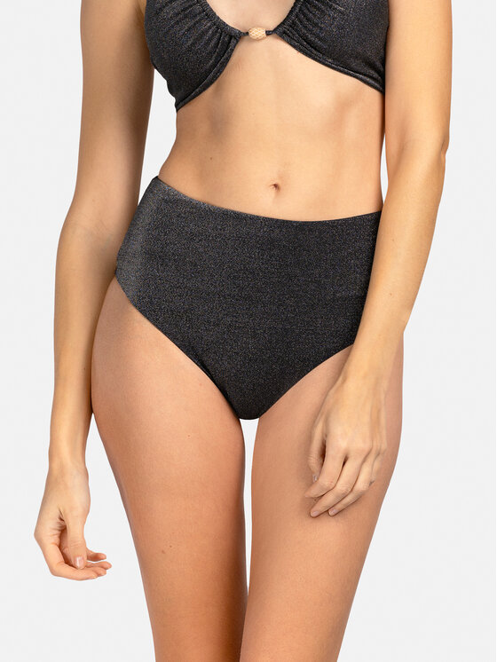 Miss Lou Miss Lou Bikini pezzo sotto D-LG1-CZ Nero