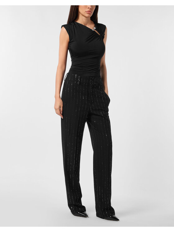 PHILIPP PLEIN PHILIPP PLEIN Spodnie materiałowe 25529 Czarny