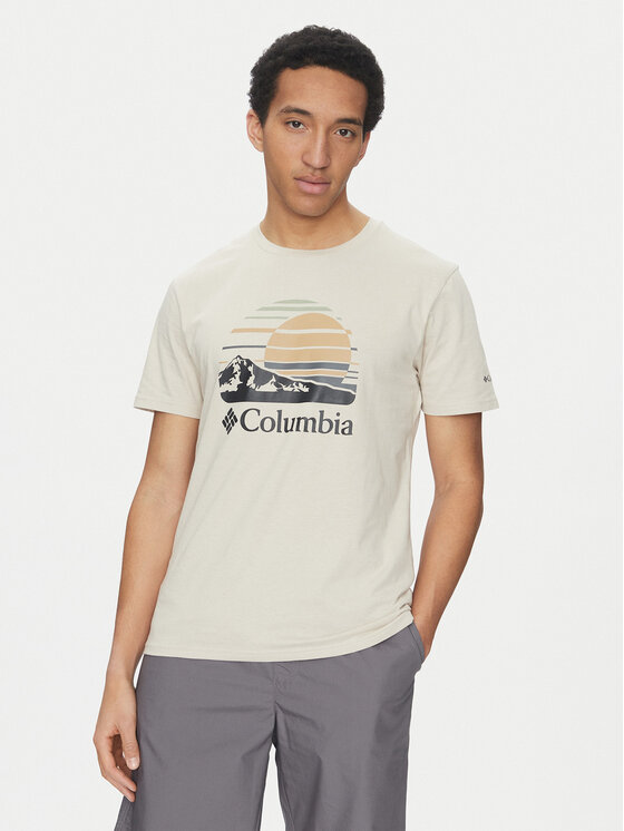 Columbia Tričko Path Lake II Graphic 1934814 Béžová Regular Fit