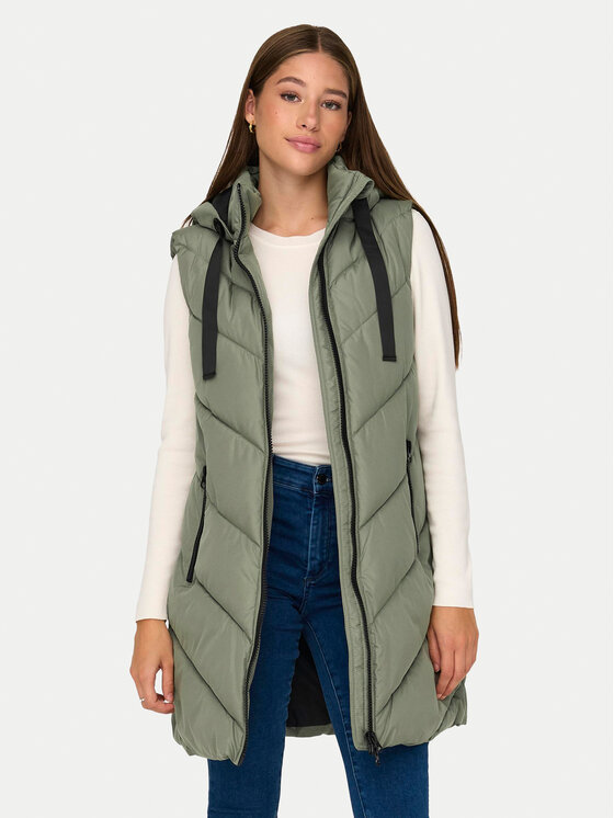 JDY JDY Prsluk Skylar 15220630 Zelena Regular Fit
